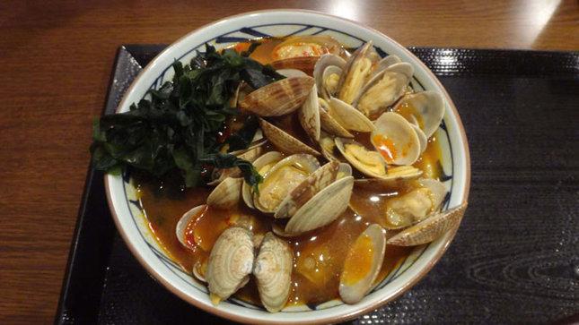 丸亀製麺 辛辛あさりうどん