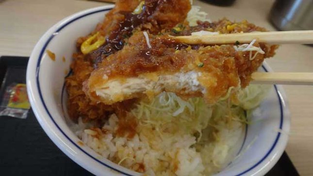 かつや　タレカツとから揚げの合い盛り丼　タレカツ ササミ