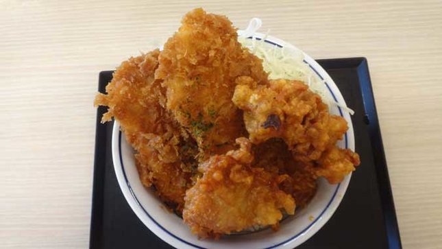かつや　タレカツとから揚げの合い盛り丼
