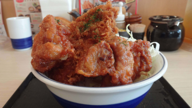 かつや タレカツとから揚げの合い盛り丼
