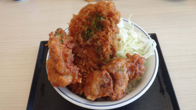 かつや タレカツとから揚げの合い盛り丼
