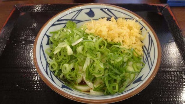 丸亀製麺 ぶっかけうどん ねぎと天かす たっぷり