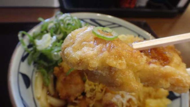 丸亀製麺 タル鶏天ぶっかけうどん 鶏天4つ