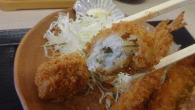 かつや 秋の海鮮フライ定食 カキフライ