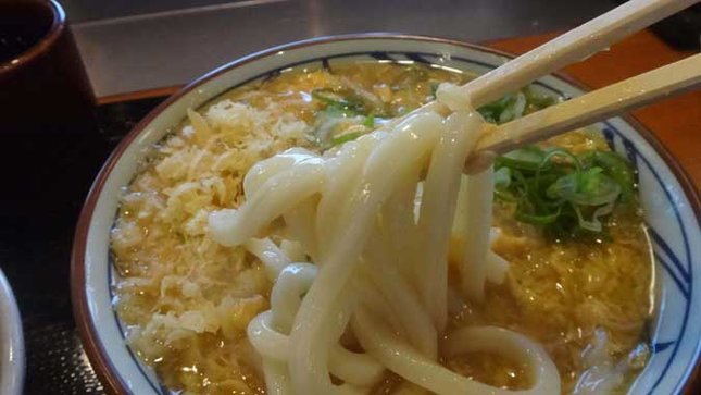 丸亀製麺　牡蠣たまあんかけうどん　うどん