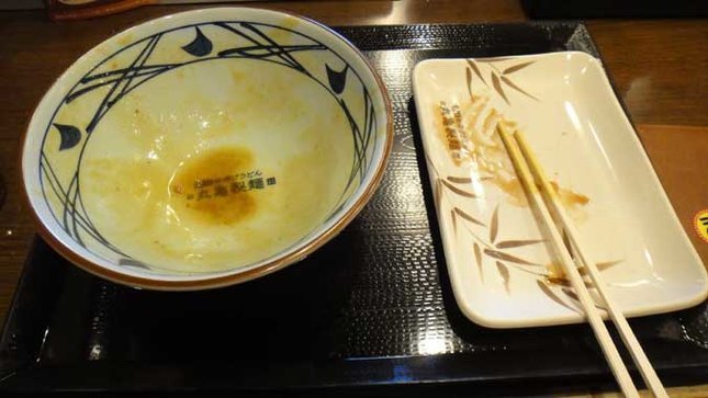丸亀製麺 カレーうどん＆ちくわの天ぷら 完食