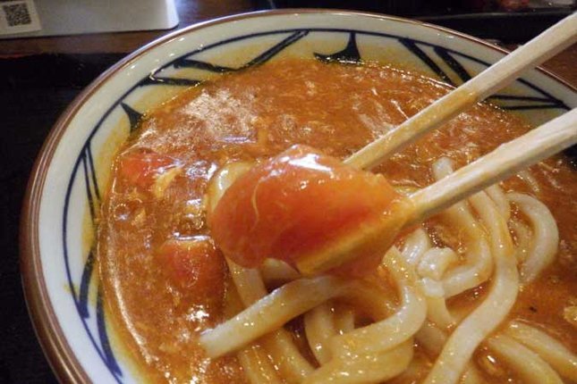 トマたまカレーうどん