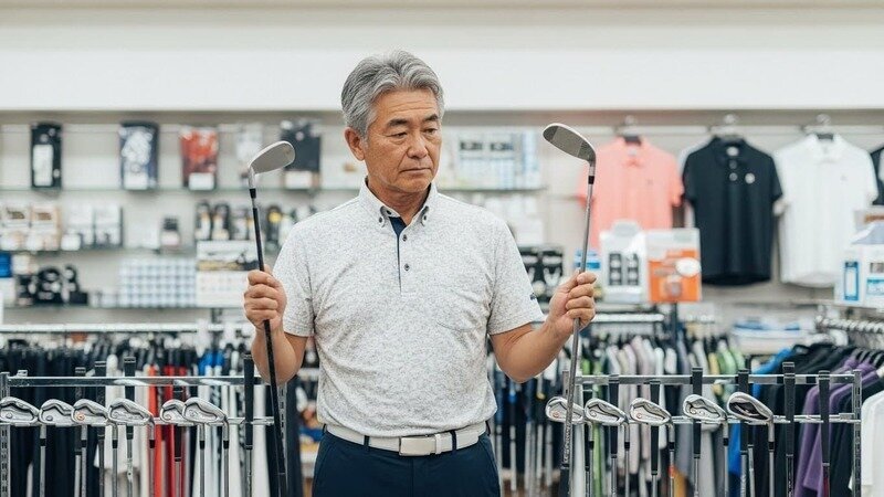 アイアンを探している60代ゴルファー