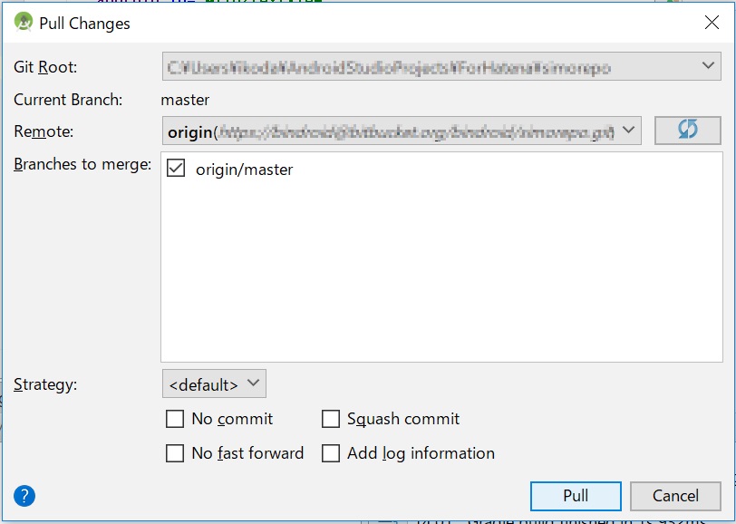 Android Studio で git を使う ～Pull～ - App Engineerの開発ノート