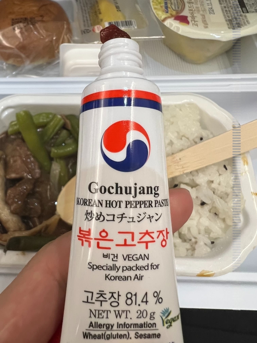 機内食のコチュジャン