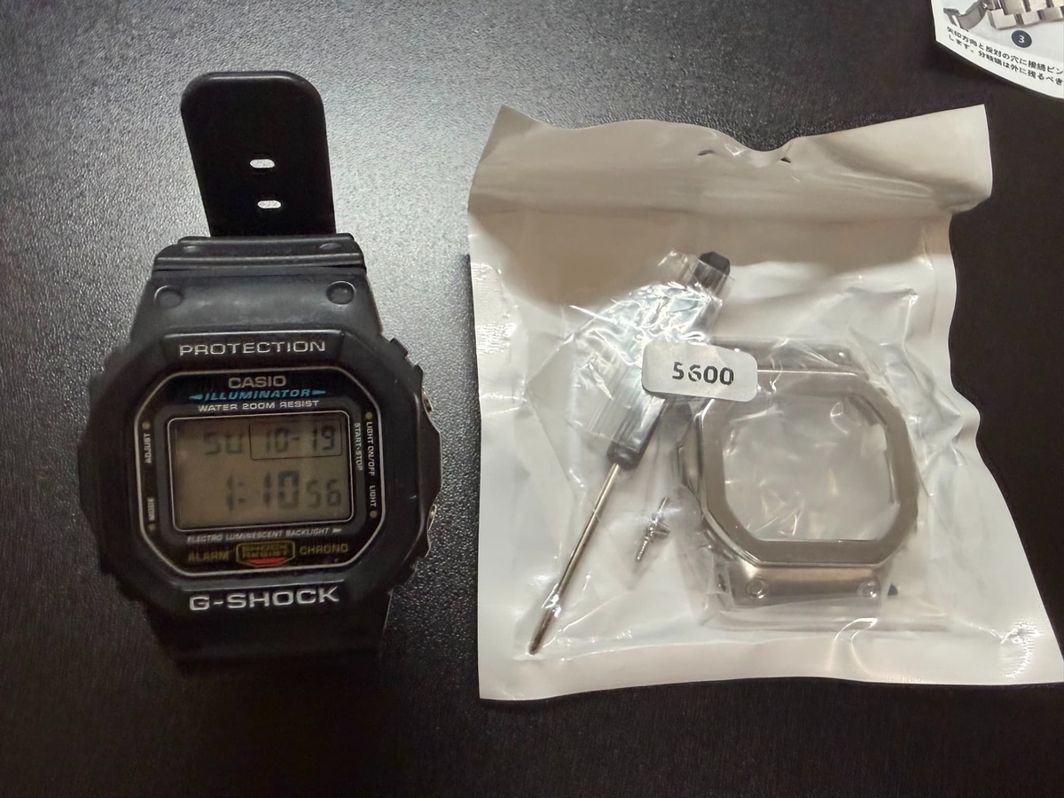 ★説明文必読★DW-5600★スピードモデル フルメタル G-SHOCKスピードモデルをフルメタルにカスタムしてみた！難しかった