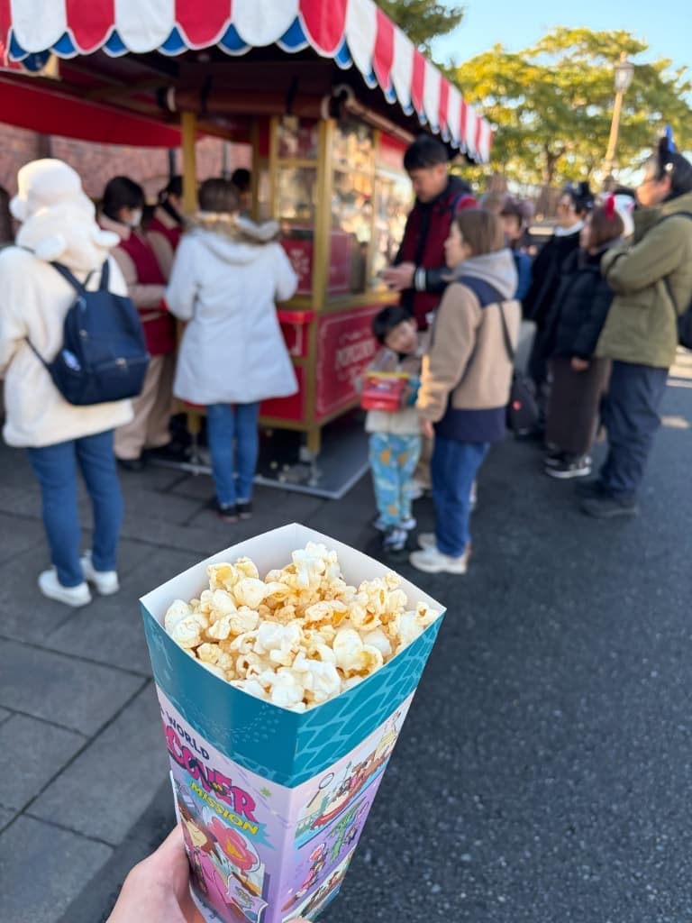 ガーリックシュリンプ味のポップコーン