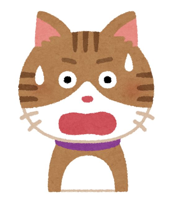 困った顔の猫