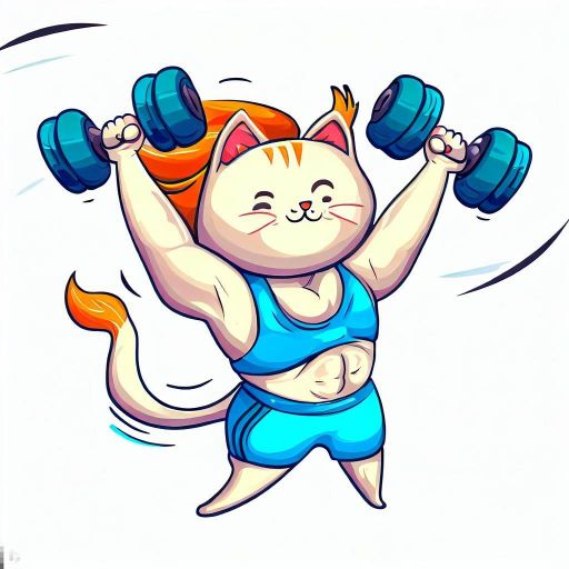 筋トレする猫2