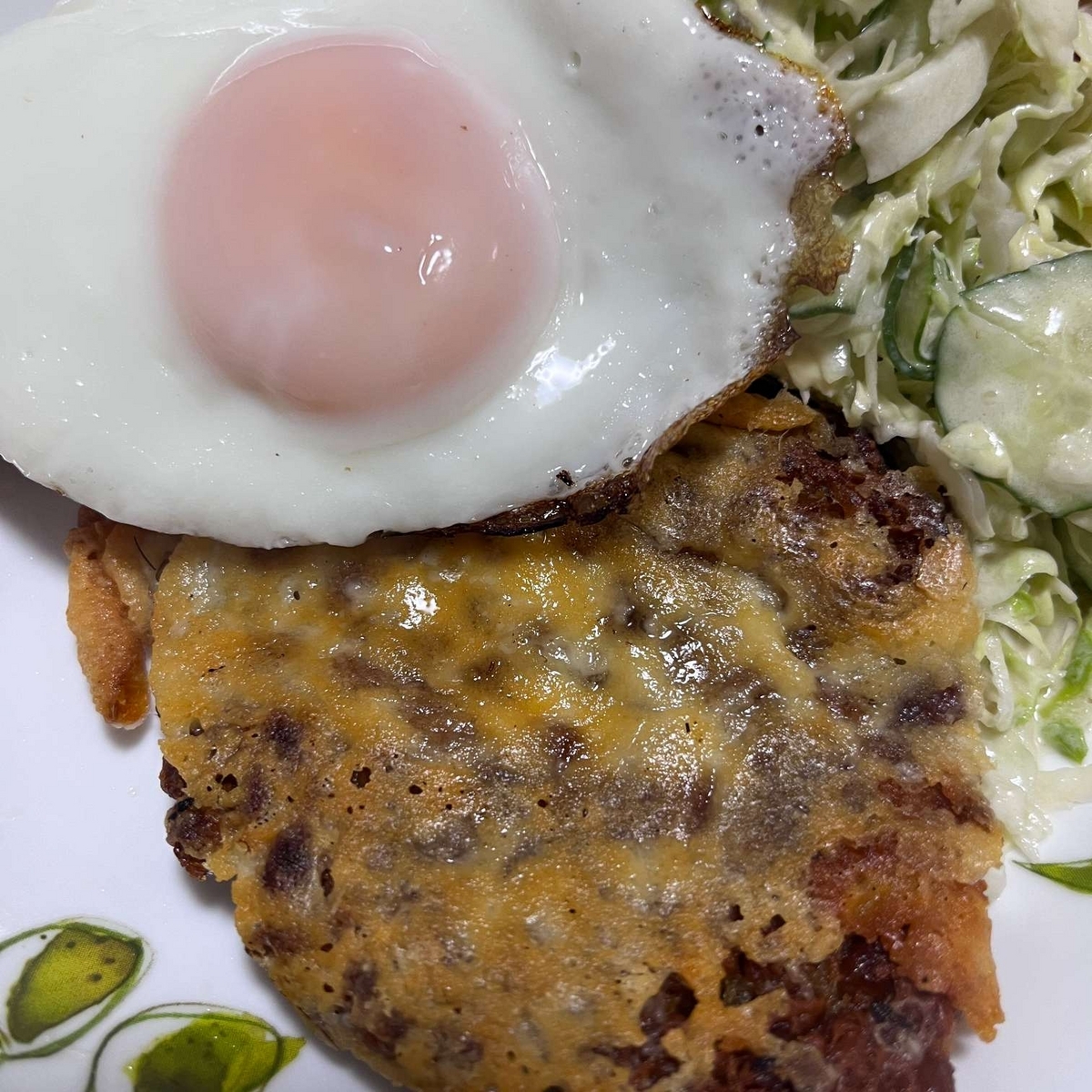 朝食に納豆焼き