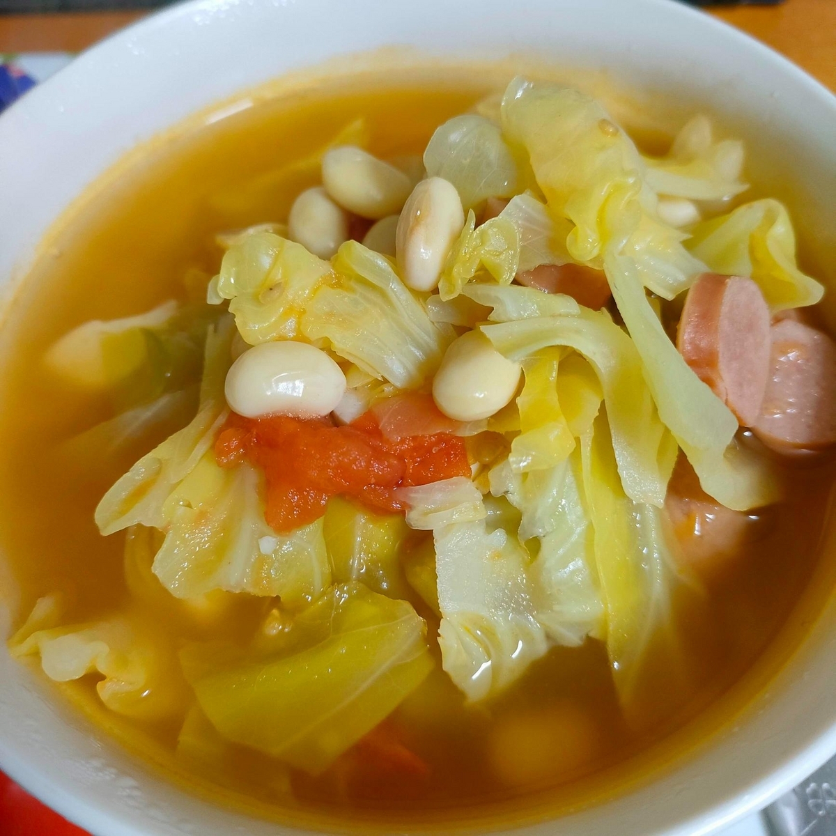 朝野菜トマトコンソメスープ