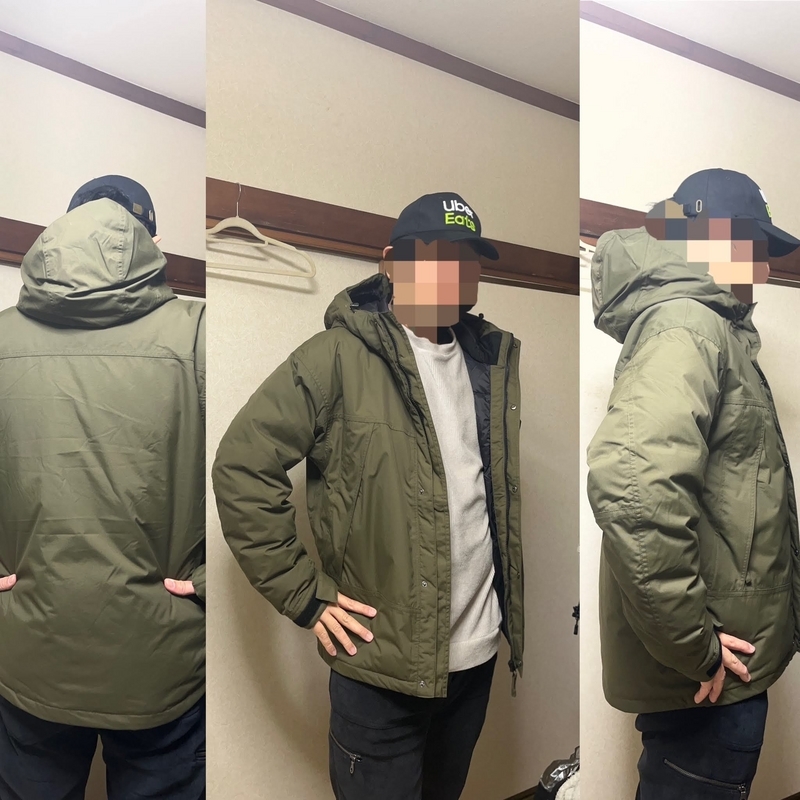 イージスダウン3Lサイズ感