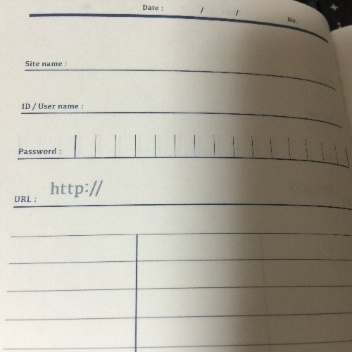 パスワードブック中身