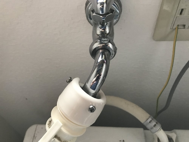 全自動洗濯機の蛇口につなぐ