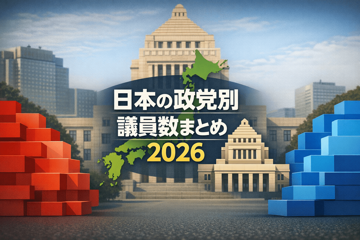 【2026年最新】日本の政党別・議員数まとめ