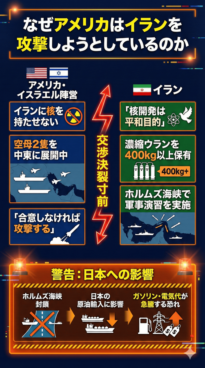 なぜアメリカはイランを攻撃しようとしているのか