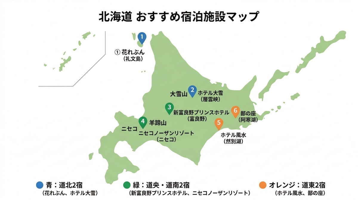 北海道避暑地ホテル地図