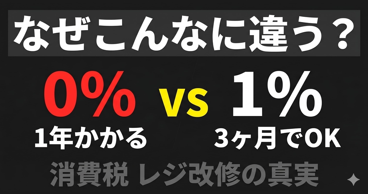 消費税0%にするとレジ改修に「1年」、なぜ1%なら「3ヶ月」