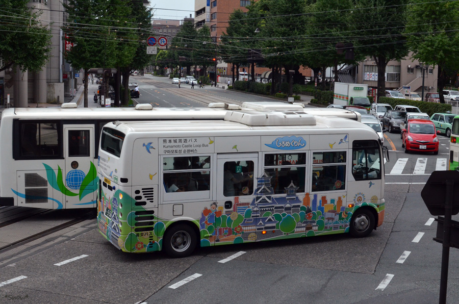 熊本城周遊バス しろめぐりん 11年8月 路面電車図譜 熊本市 熊本城周遊バス しろめぐりん 11年8月 路面電車図譜 熊本市