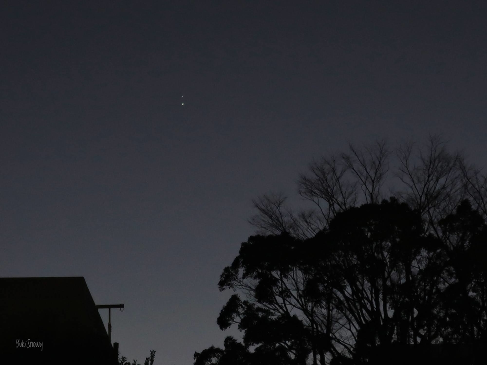 木星と土星(2020-12-20 17:08)