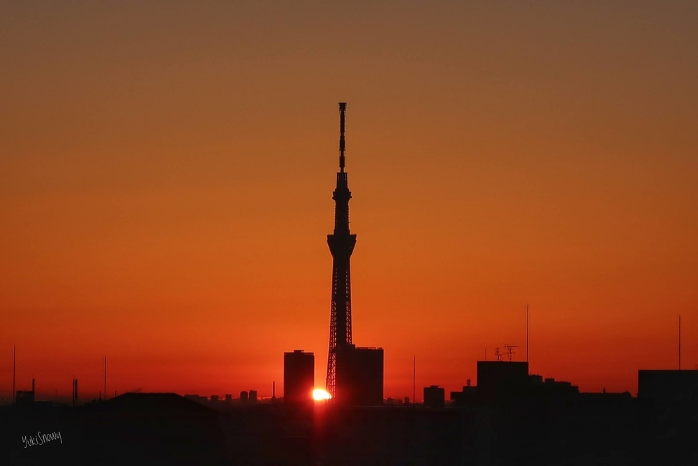 立春の日の出(2021-02-03 06:40)