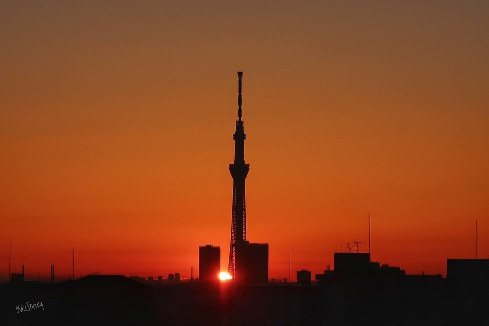 立春の日の出（2021-02-03 06:40）