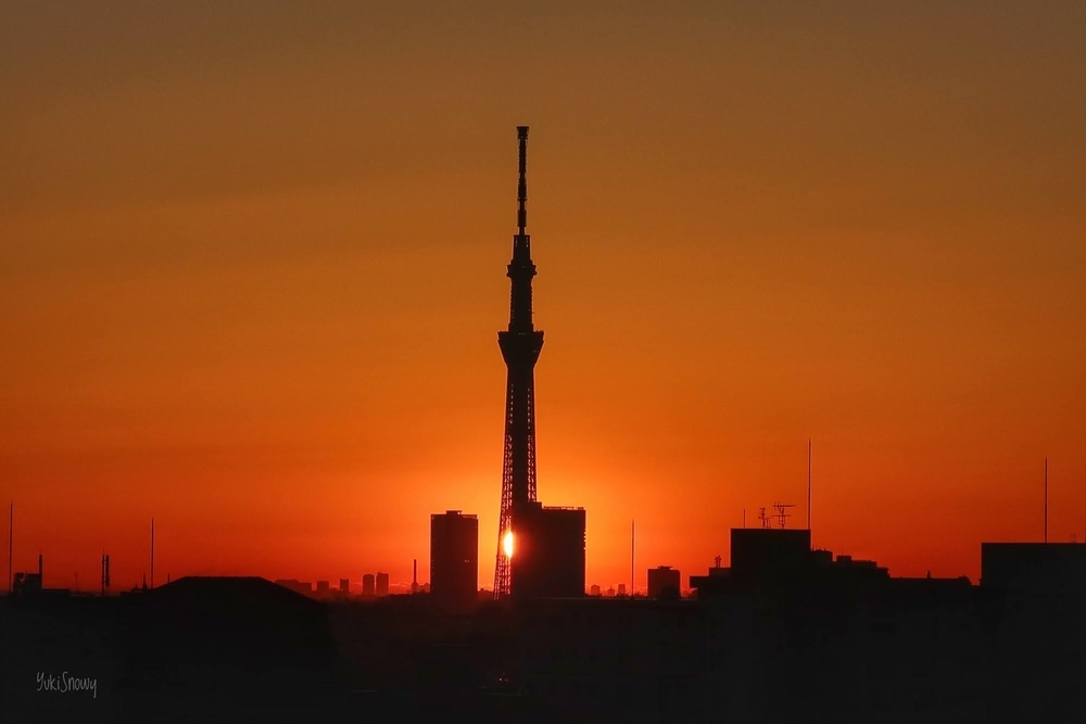 立春の日の出(2021-02-03 06:43)
