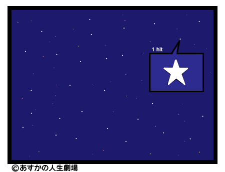 画像：星を見つける