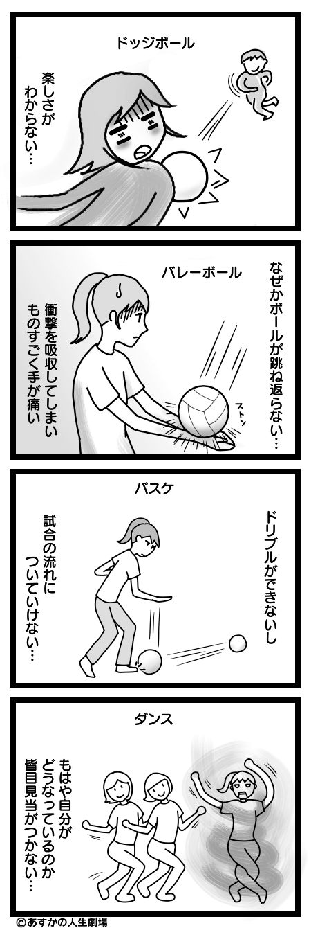 漫画：運動が苦手