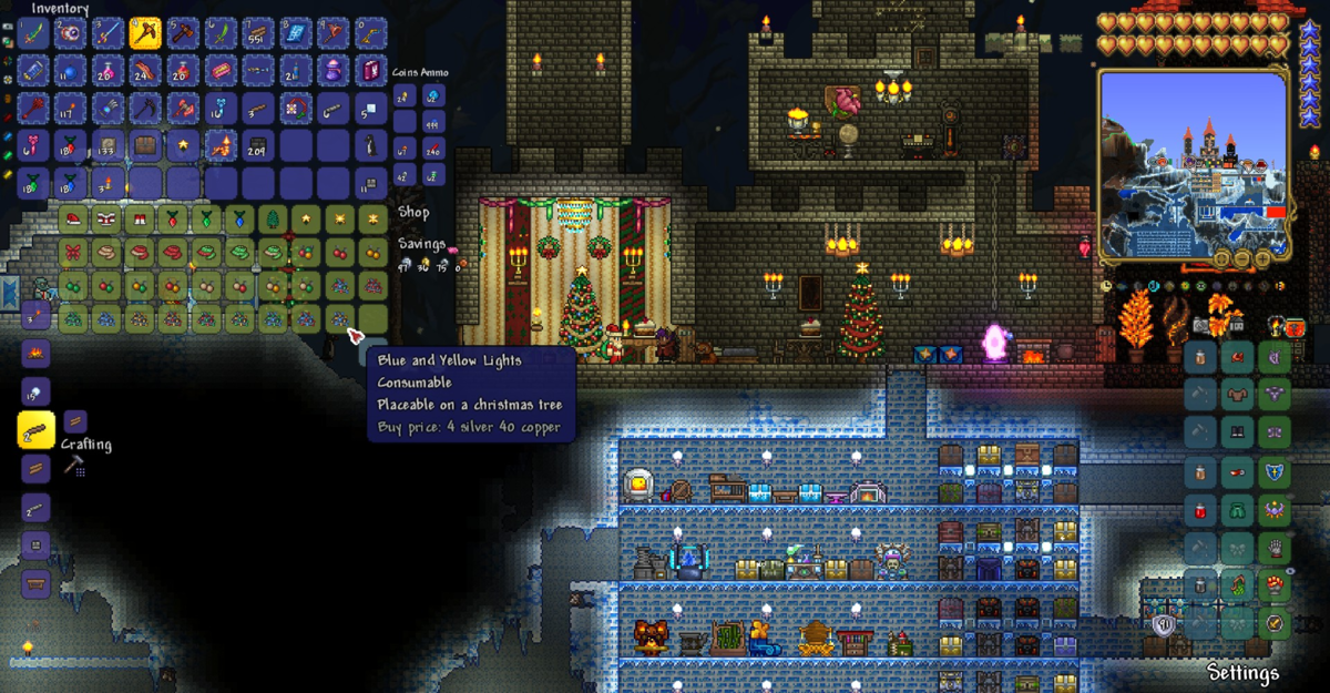 【Terraria/テラリア】クリスマス楽しい！！ 白黒地帯