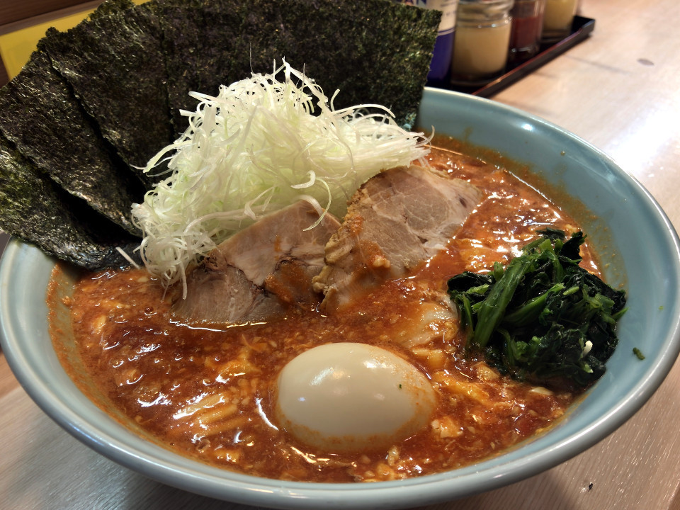 [カレタン][三軒茶屋店][トマトカレータンタン][麺][950円][家系トッピング][250円][（税込）]
