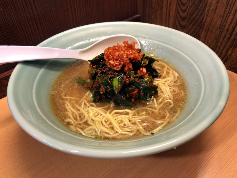 [溝の口野郎][濃厚塩ラーメン][ニラキムチ][辛にんにく][醤油ダレ]