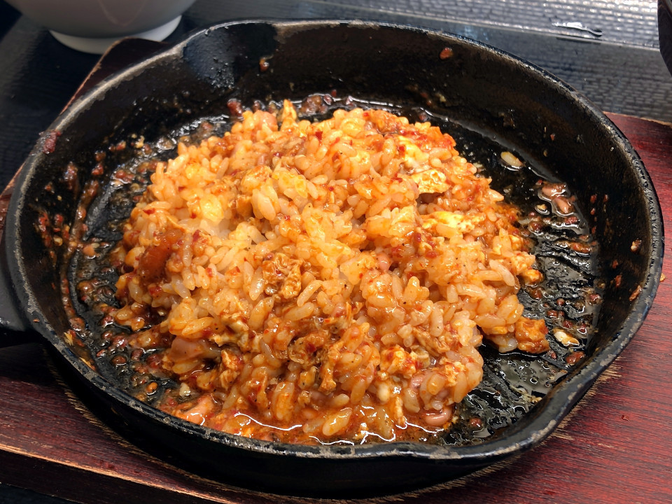 [からやま][赤辛定食][追い飯]