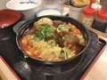 [松屋]松屋 鶏と玉子の味噌煮込み鍋膳 650円 1063kcal 増しチーズ 150円 180kcal （