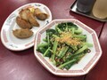 [大阪王将]大阪王将 さくさく揚げ餃子 380円 青菜ガーリック炒め 670円
