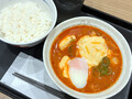 [松屋]牛豆腐キムチチゲセット たっぷりチーズ・半熟玉子投入