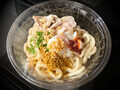 [ローソン]饂飩頑陣監修 冷し肉玉うどん（カレー） 税込み697円 624kcal 関東甲信越