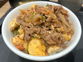 [松屋]旨辛豆腐牛バラ焼定食 丼盛り