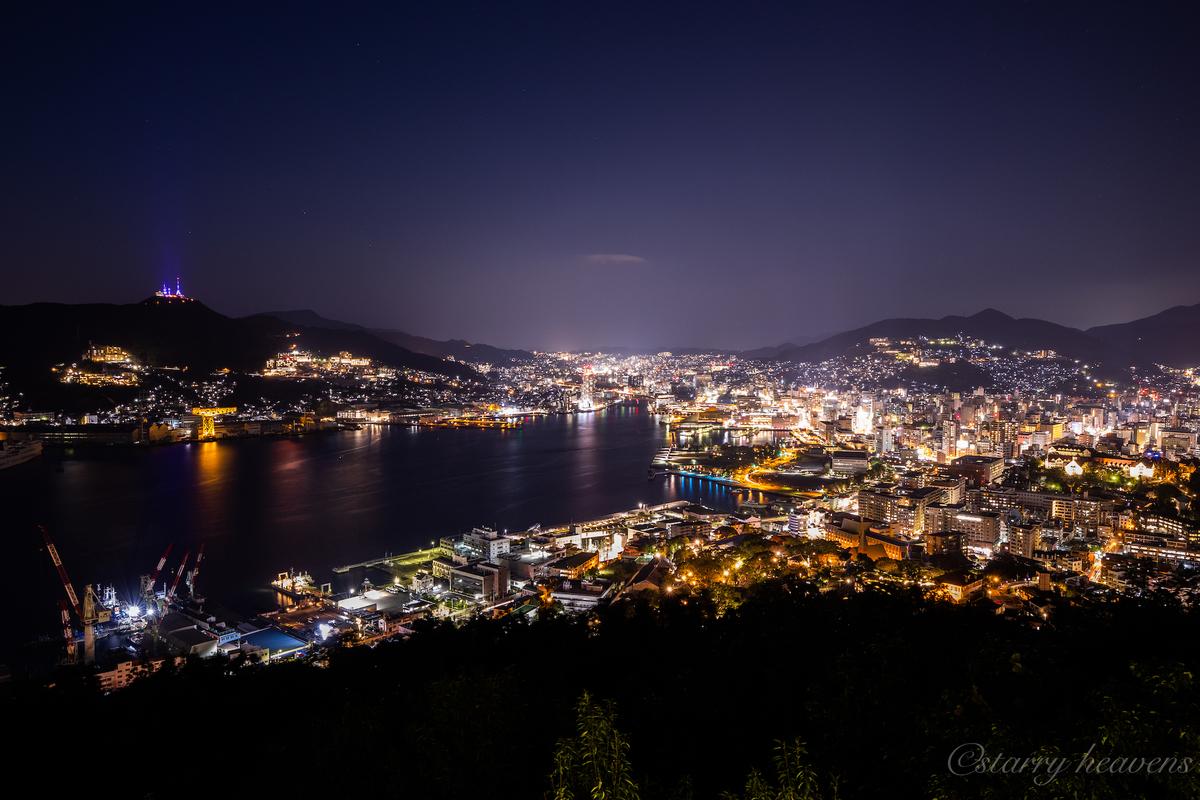 夜景 長崎県 鍋冠山公園から長崎市の夕景と夜景 カメラと星景写真の日々