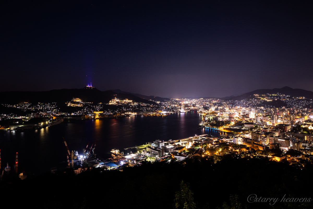 夜景 長崎県 鍋冠山公園から長崎市の夕景と夜景 カメラと星景写真の日々