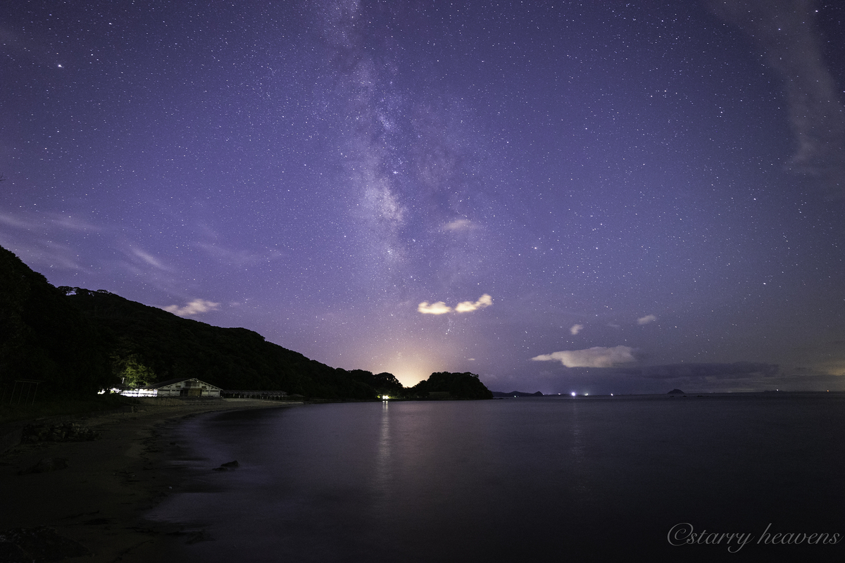 天体撮影記 第165夜】 長崎県 佐世保 白浜海岸からの星空と秋の夜空を