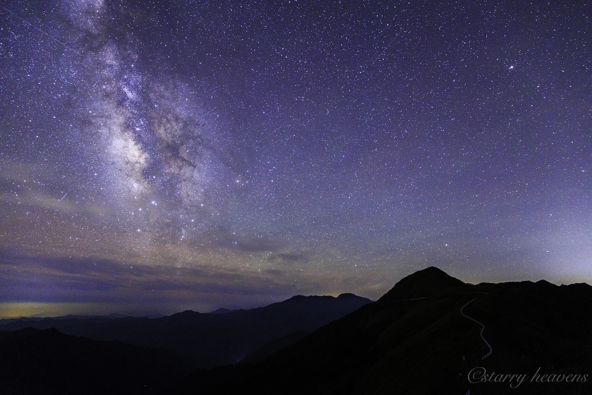 天体撮影記 第217夜】高知県 UFOラインから星空と天の川と時々流れ星