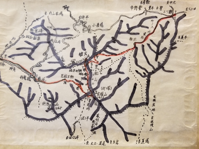 星尾峠・荒船山ルート図