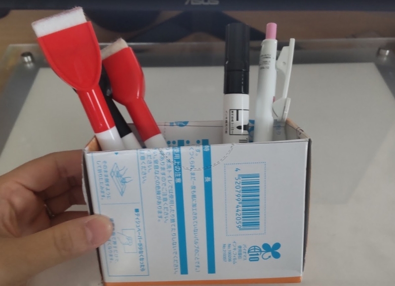 ティッシュの空箱でペン立て作り【廃材工作】 - xxすてっちびよりxx