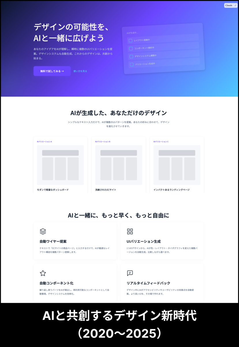 AIと共創するデザイン新時代（2020〜2025）